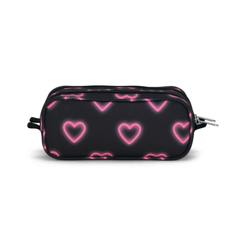 Large Accessory Pouch – happy-hearts-black – 1